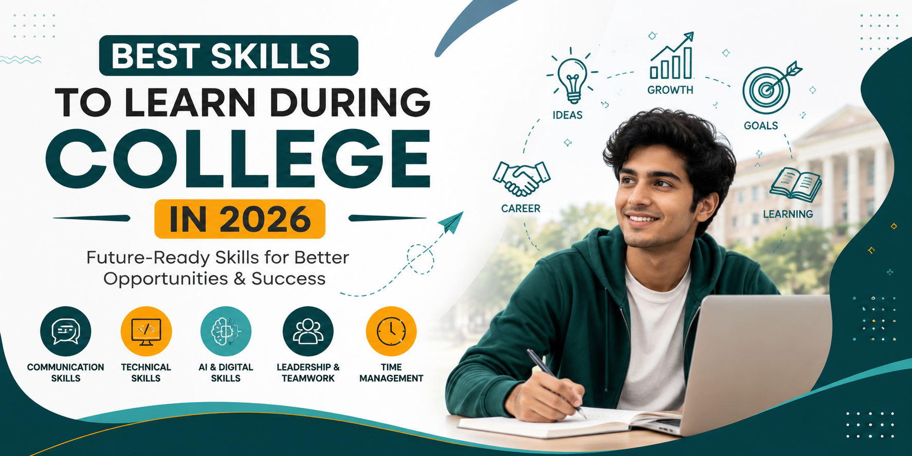 कॉलेज के दौरान सीखने योग्य सबसे अच्छे स्किल्स 2026 – बेहतर करियर अवसरों के लिए पूरी गाइड