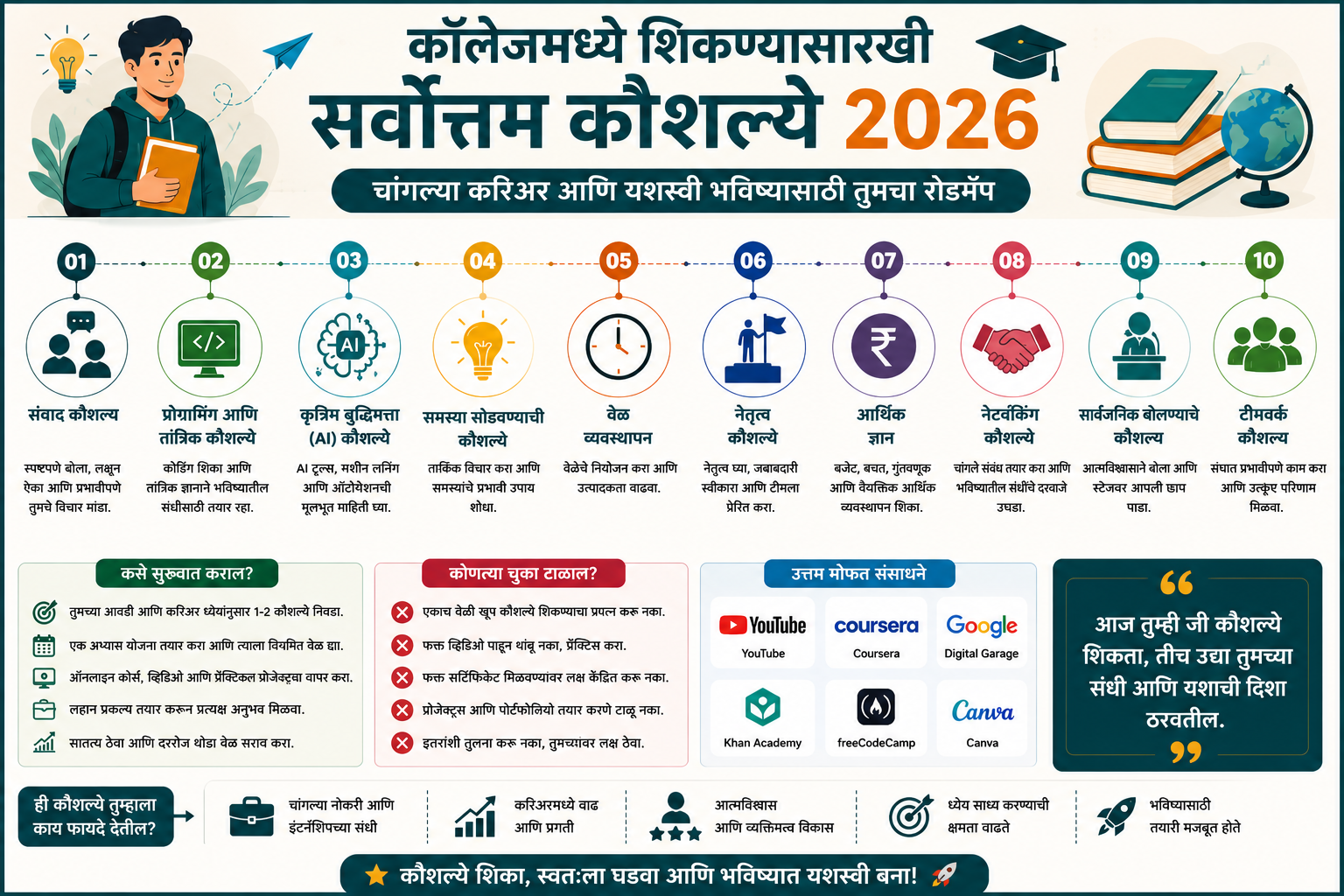 Best Skills to Learn Better Career Opportunities infographics