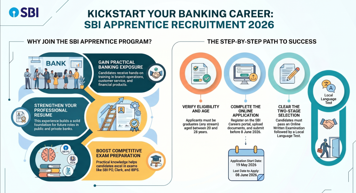SBI apprentice 2026 recruitment infographics