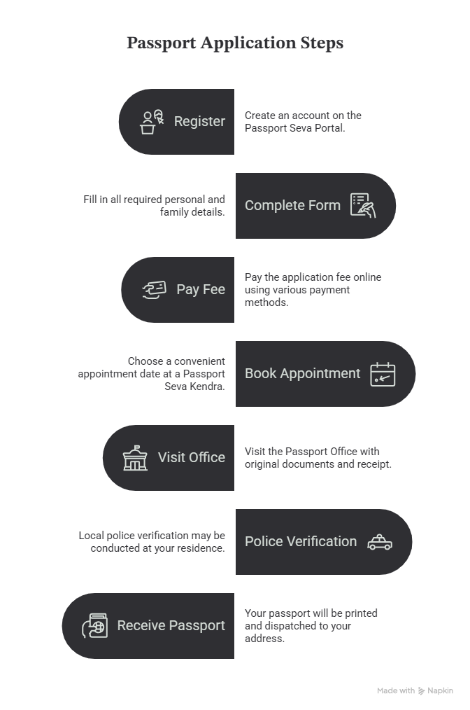Passport Application Steps